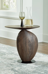 Warmstead Furniture - Ashley Furniture - Cormmet Accent Table - Accent Table / Brown/Black - A4000612